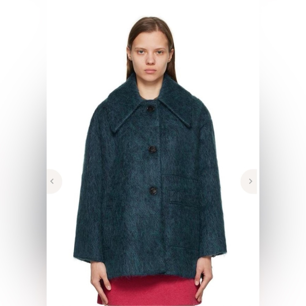 Ganni Brushed Wool Coat